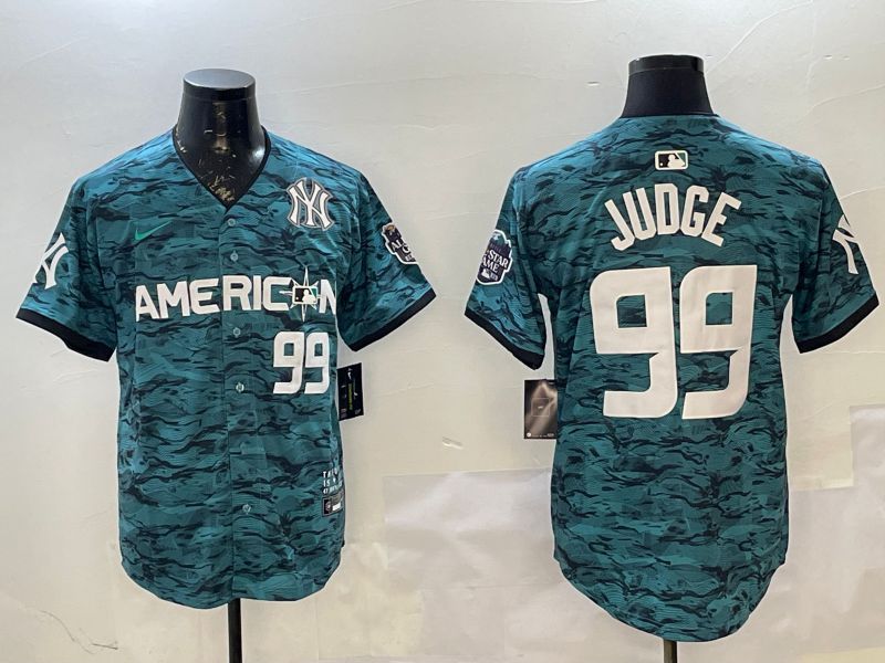 Men New York Yankees #99 Judge Blue All star 2025 Nike MLB Jersey style 3